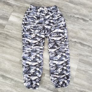Navy Camouflage F21 Cargo Track Pant